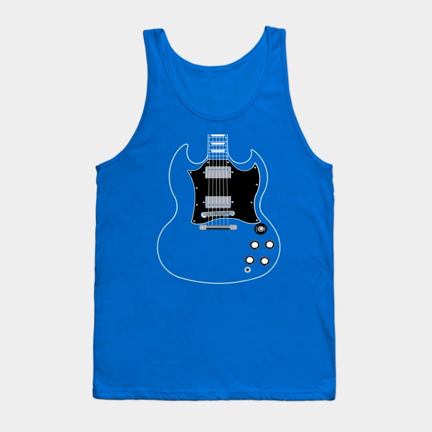 Air guitar vintage style rockstar School of Rock Gibson SG standard Angus Among Us Tank Top by BrederWorks